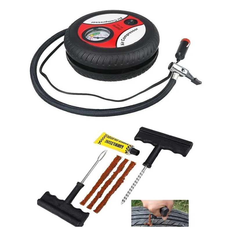 12V Портативное колесо компрессора воздуха 260psi насос для накачки шин