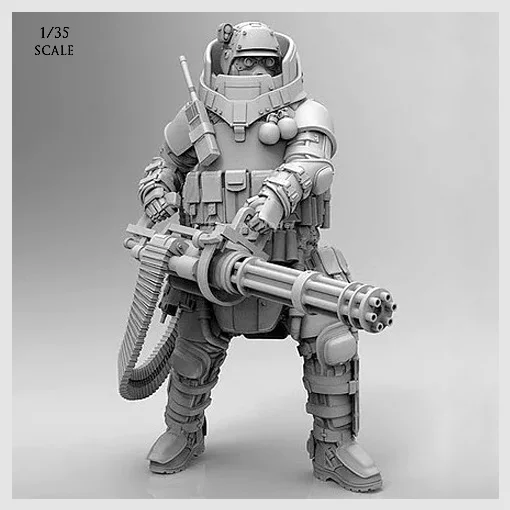 1/35 наборы из смолы авангардный сверхмощный коммандос (белая модель) солдат (50 60