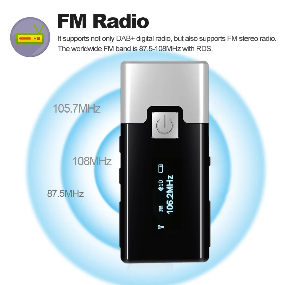 P10 MINI DAB + FM цифровое радио портативный карманный приемник с наушниками ЖК дисплей