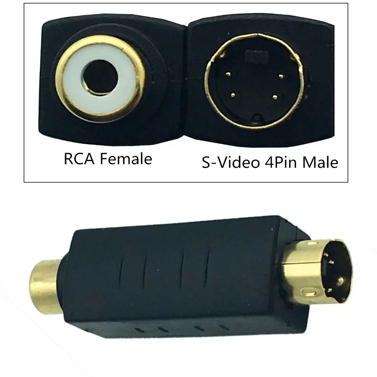 S-видео штекер к RCA Женский Композитный видео адаптер конвертер мини Din 4 PIN