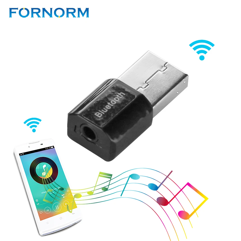 FORNORM 3 5 мм разъем Bluetooth аудио кабель-приемник медиа приемник соединение через usb и