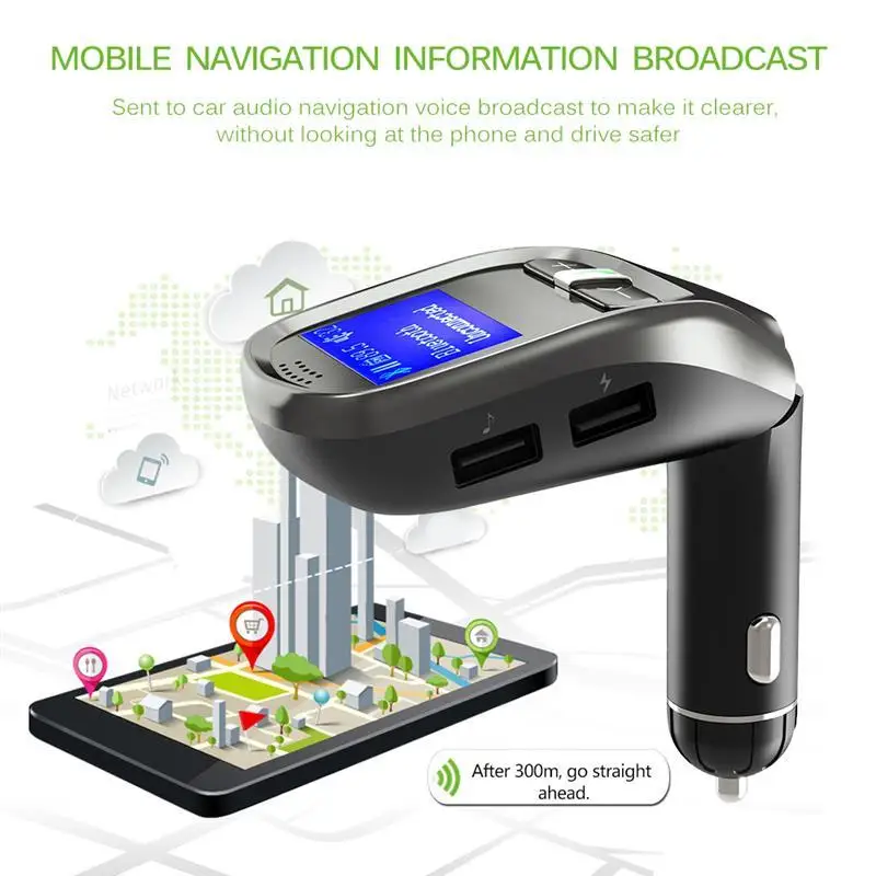 Onever FM Transmitter Car Handsfree Bluetooth LCD MP3 Player Aux Input with SD USB Charger | Автомобили и мотоциклы