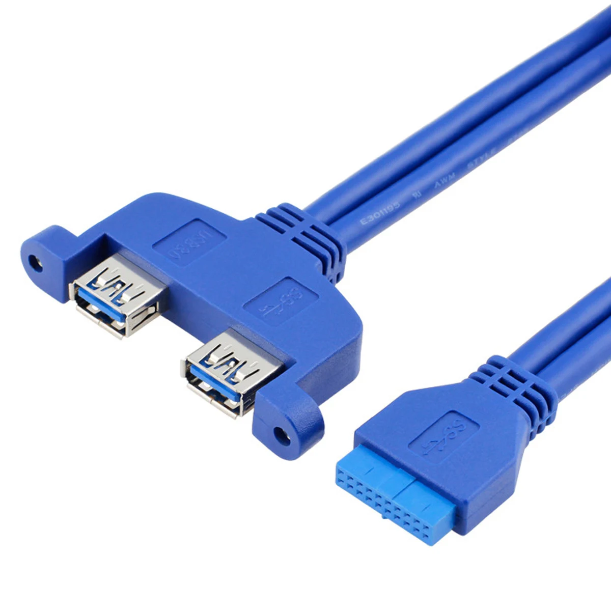 CableCC CY MSI два USB 3 0 гнездо крепление панель к материнской плате 20pin кабель Высокое