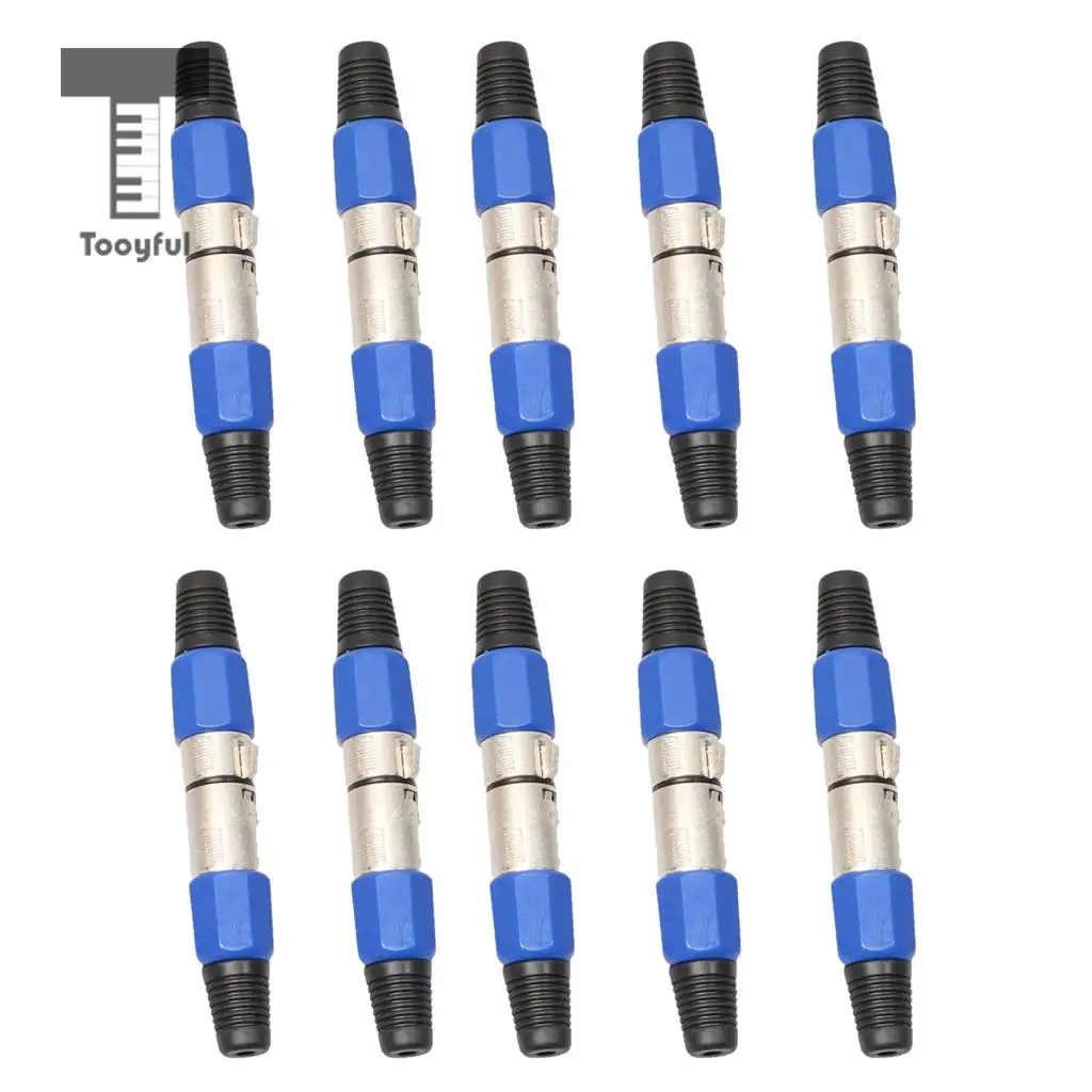 10 Pairs XLR Male &amp Female Microphone Plug Audio Cable Adapter Connector for Guitar Mixer | Спорт и развлечения