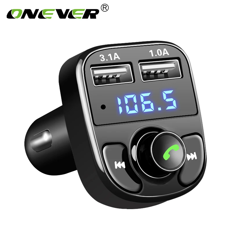 Автомобильный FM трансмиттер Aux модулятор Bluetooth комплект громкой связи аудио mp3