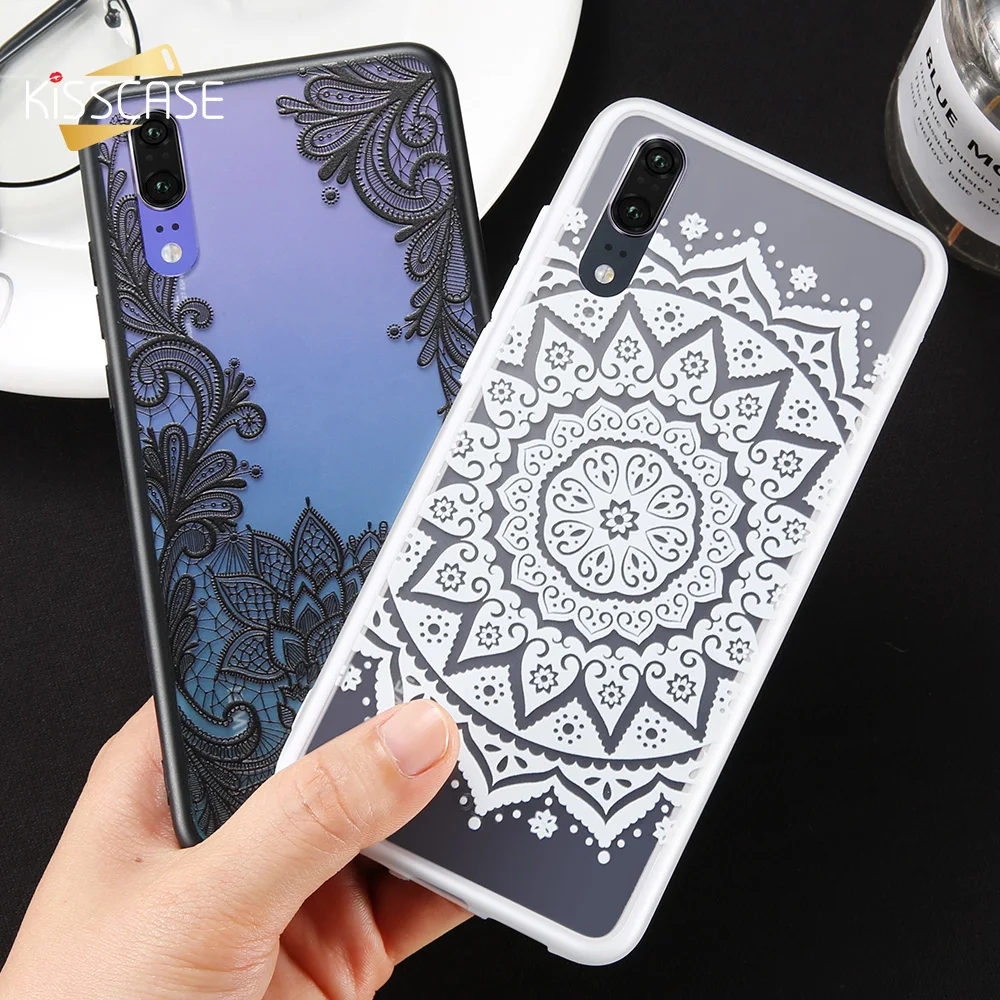 Чехол для телефона KISSCASE с кружевным цветком Huawei P20 Lite P10 P9 P8 2017 P Smart Mate 9 10 Honor 7A 7X Y5 Y7