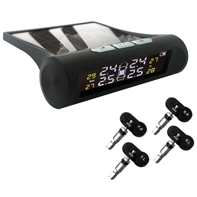 Winseeker TPMS беспроводной Встроенный солнечный ЖК-дисплей автоматическое выключение