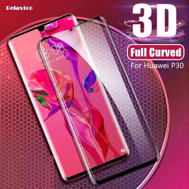 3D изогнутое Защитное стекло для Huawei P30 Pro Lite Light защита экрана Tremp Huavei закаленное p 30