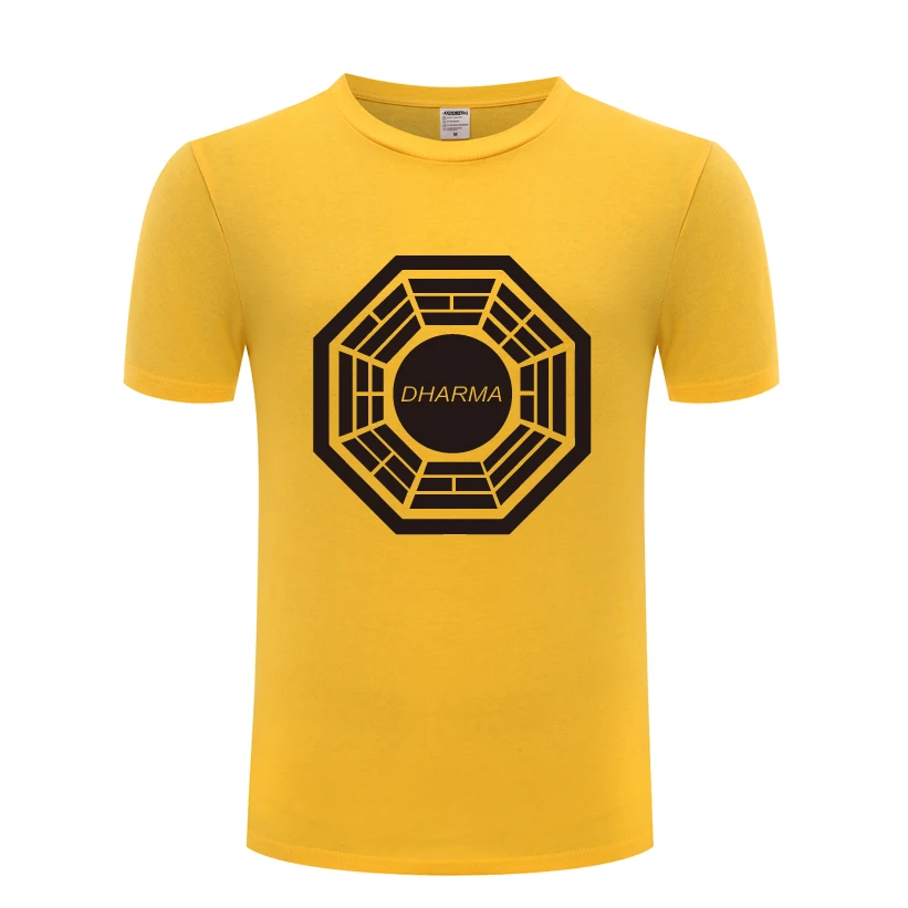 Dharma Initiative Lost Men's T-Shirt T Shirt Men 2018 New Short Sleeve O Neck Cotton Casual Top Tee | Мужская одежда