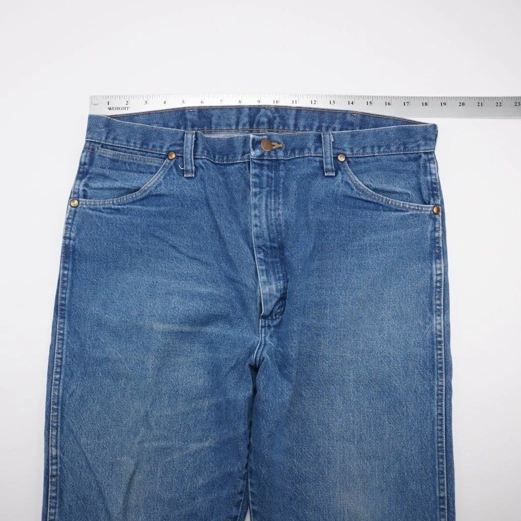 WRANGLER 13MWZ оригинальный ковбой вырезать джинсы для женщин средней стирки джинсовые