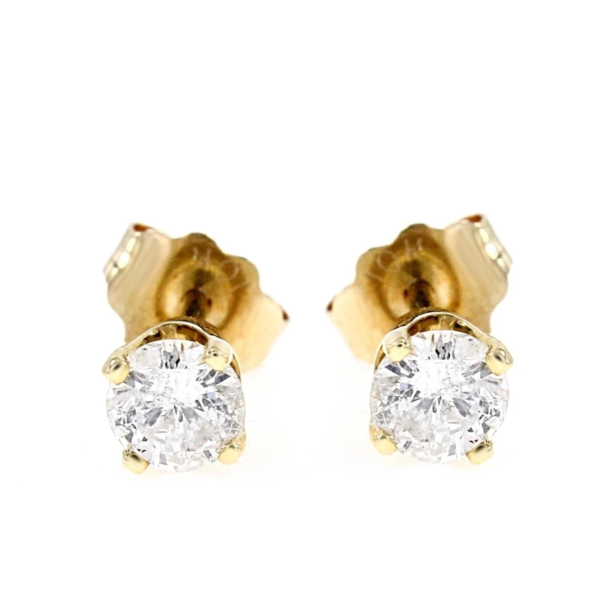 2/5 Ct D/VVS1 Simulated Diamond Solitaire Stud Earrings 14K Yellow Gold Over | Украшения и аксессуары