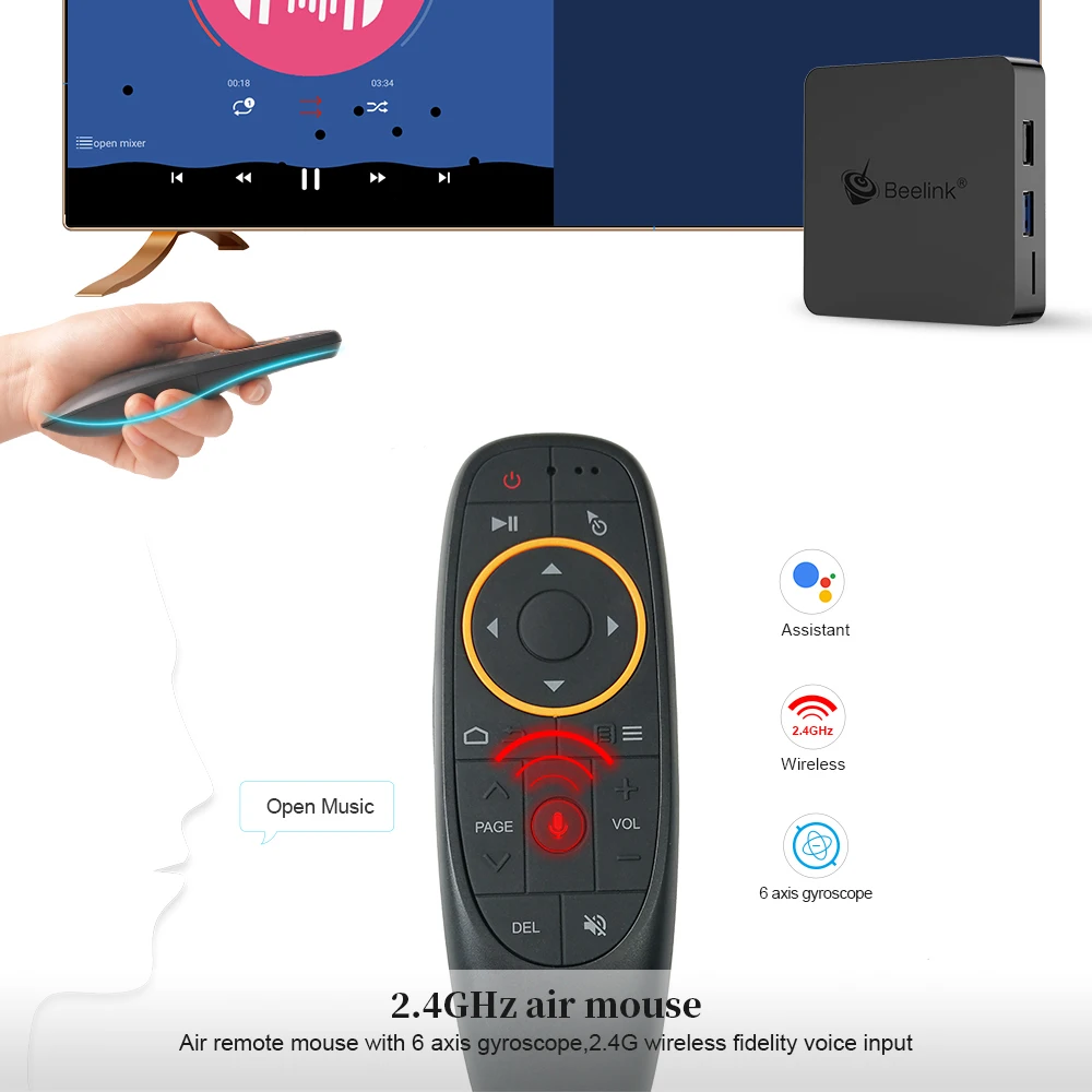 Beelink GT1 Android 8 1 ТВ Box Amlogic S905X2 мини коробка 4G DDR4 32G BT 4 0 Двойной Wi-Fi HDMI 2 телеприставки с