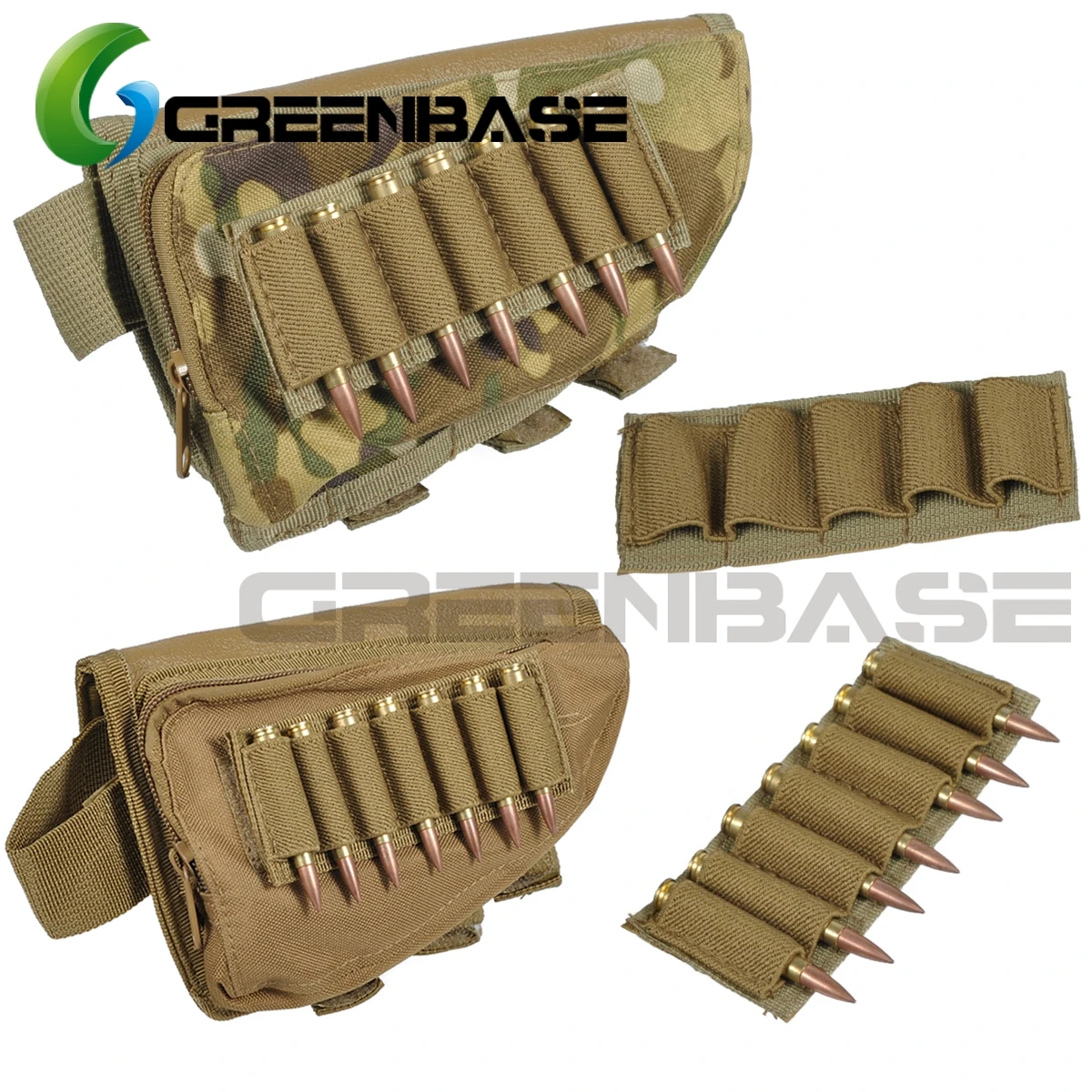 Greenbase Тактический приклад дробовик прикладом Ammo Портативный чехол в виде ракушки