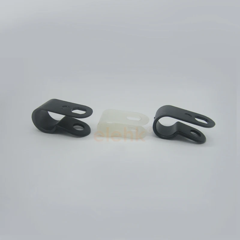 _ Естественный цвет 94V 2 пластиковый R образный кабельный зажим 20 шт. нейлоновый