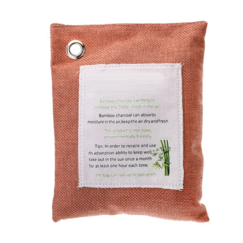 200 г фильтрация воздуха мешок Свежий активный бамбук с активированным углем