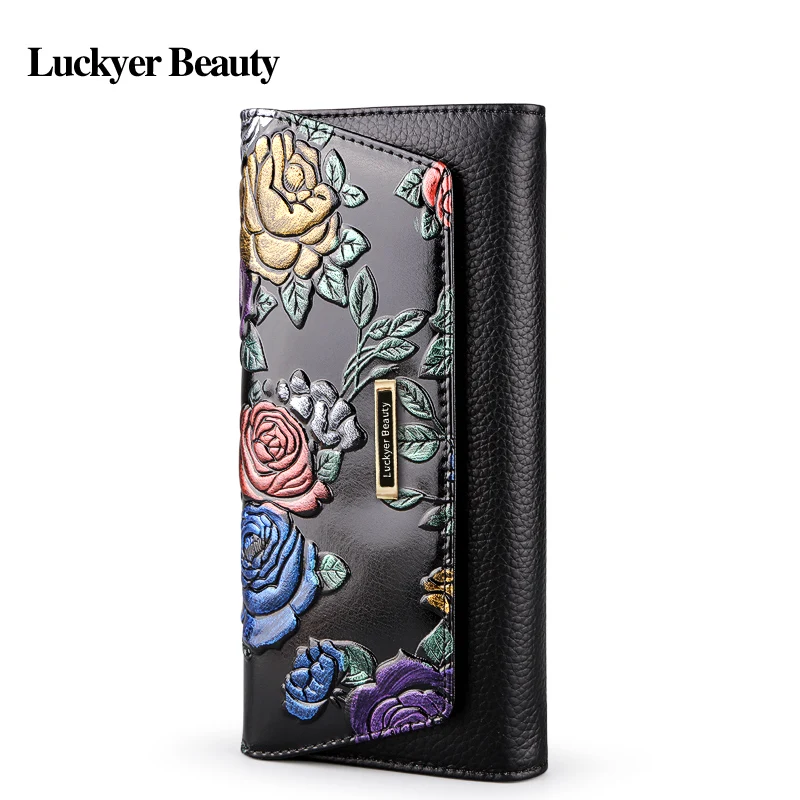 LUCKYER BEAUTY сумки женские кошелек женский клатч кожа молния ретро клатчи | Багаж и