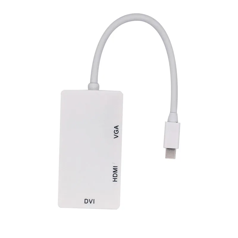 3 в 1 Mini Display Port MINI DP Male To HDMI DVI VGA Женский адаптер конвертер кабель для Apple MacBook |