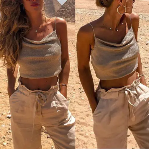 Новинка 2019 женский жилет без рукавов повседневная майка укороченные топы летний