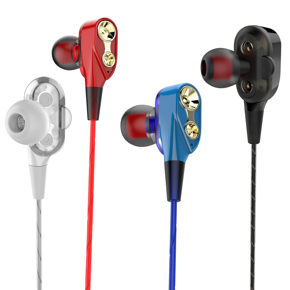 Проводная гарнитура с супер басами шумоизоляция HIFI 3 5 мм двойной привод стерео