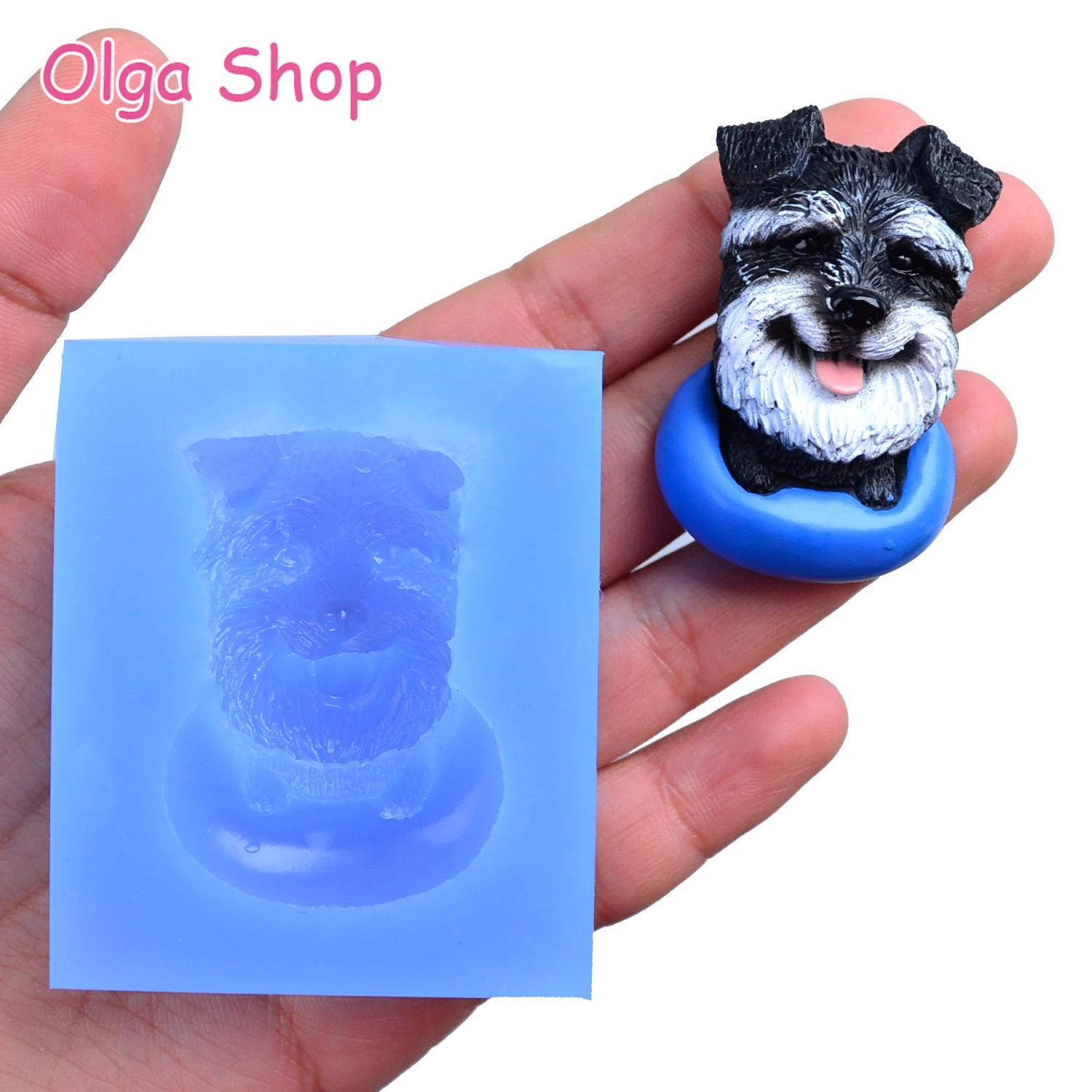 Силиконовая форма в виде собаки DYL789 Schnauzer животного кекс Топпер для украшения