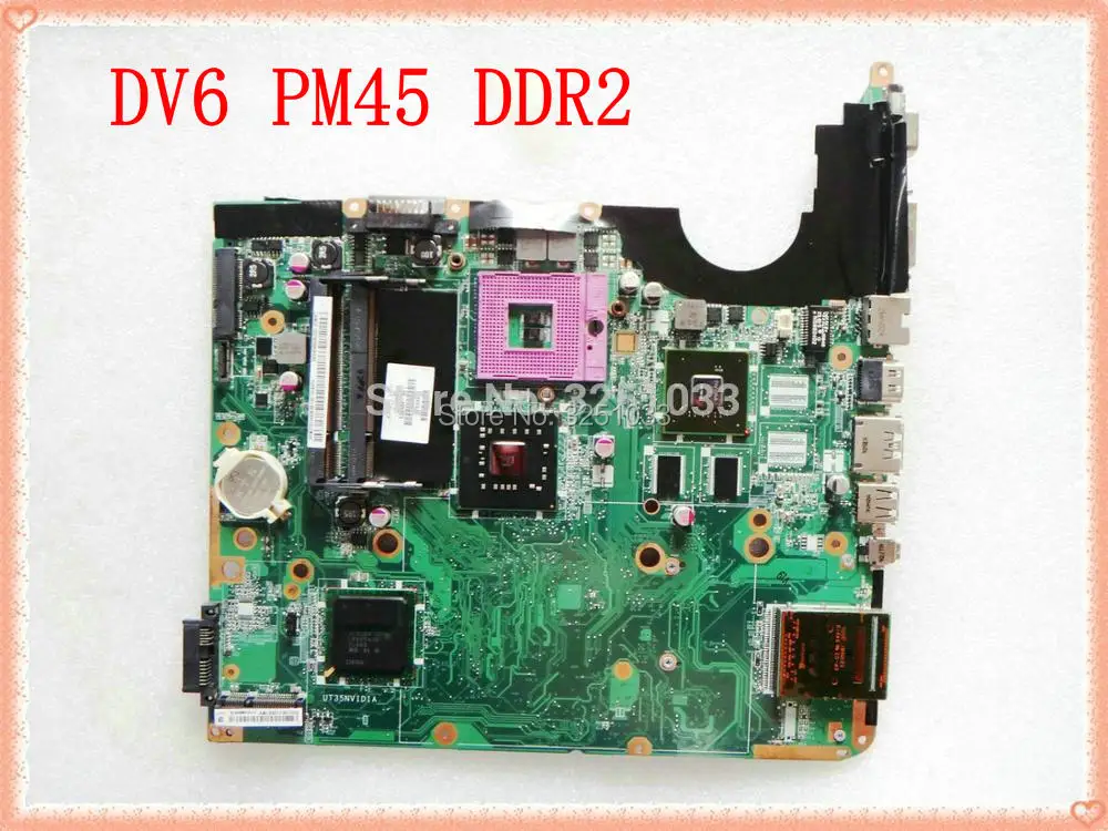 511864-001 для ноутбука HP Pavilion DV6-1000 DA0UT3MB8D0 DV6 PM45 DDR2 Материнская плата s478 | Компьютеры и
