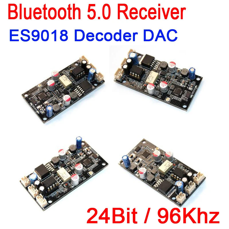 Беспроводной Bluetooth 5 0 приемника W ES9018 декодер ЦАП I2S доска Антенна AUX усилитель