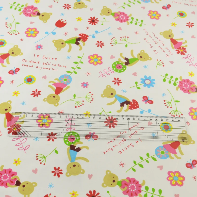 White Little Bear Designs 100% Cotton Fabric Twill Tissue Bedding Scrapbooking Decoration Quilting Patchwork Home Textile Telas | Дом и сад