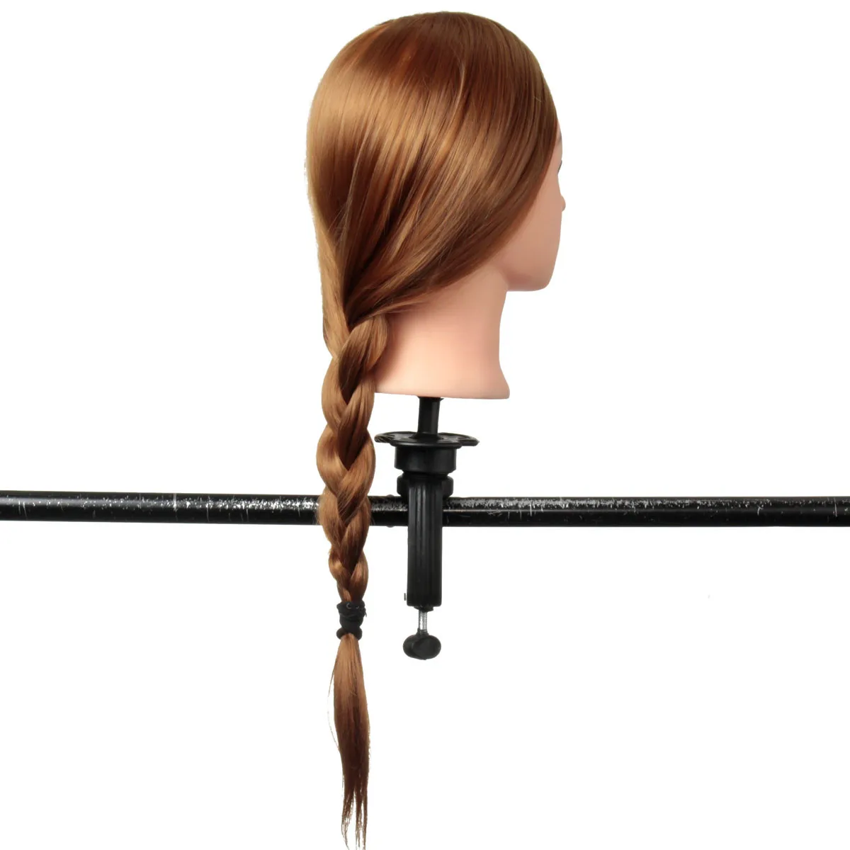 

24 inch 30% Real Natural Hair Training Mannequin Head With Stand Holder For Hairstyles Professional Practice Wig Head Women