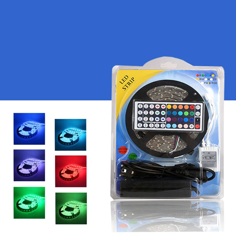 5 M 300 светодиодный SMD 2835 5050 RGB гибкий линейный свет + пульт DC 12 V Питание Pro | Лампы и