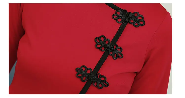 Женское винтажное платье Ципао приталенное ТРАПЕЦИЕВИДНОЕ ПЛАТЬЕ С Длинным