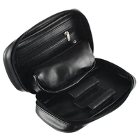 new portable leather tobacco smoking tools accessories pipe casebag holds 2 pipes tobacco pouch 185100mm