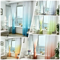 100 270 cm curtains gradient color print voile gray window modern living room curtains tulle sheer fabrics rideaux cortina co