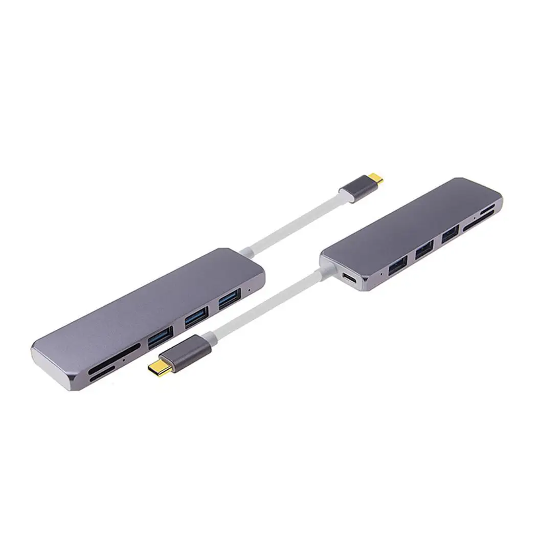 Type C концентратор USB к USB3.0 Micro TF серый SD 15 см/5 9 дюйма кард ридер адаптер