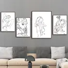 Домашний декор, печать на холсте, настенное искусство, картина плакаты, постеры, Масляные картины, австрийский Egon Schiele, рисование по линии