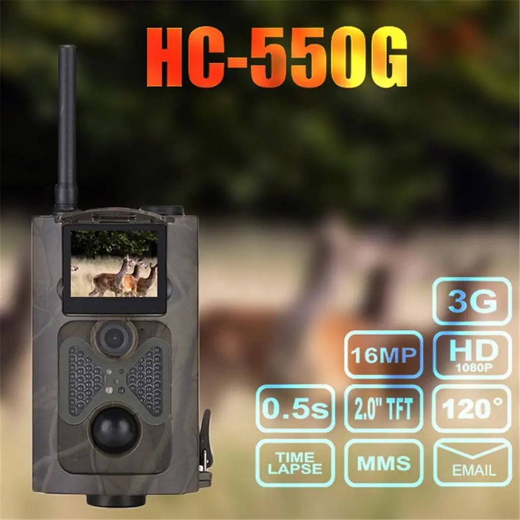HC 550G охотничья камера Дикая ловушка инфракрасная HD 16MP SMS MMS SMTP GPRS 3G 120 градусов
