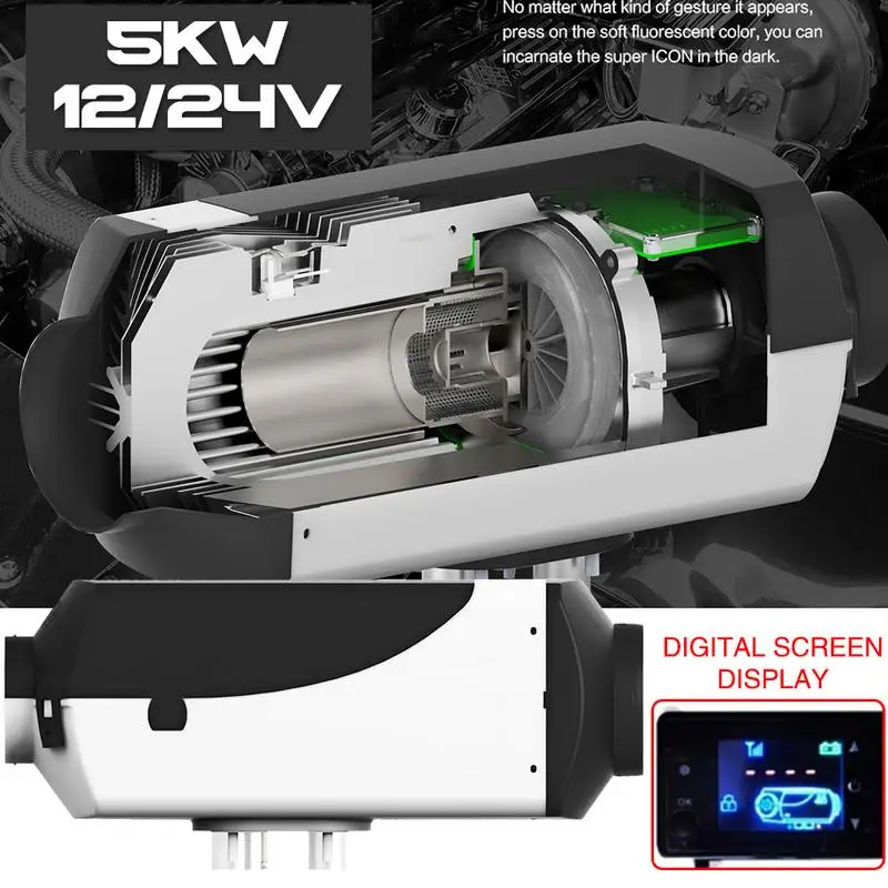 НОВЫЙ ПОДОГРЕВАТЕЛЬ 5KW 12V/24V дизелей обогреватель стояночный отопитель с пультом