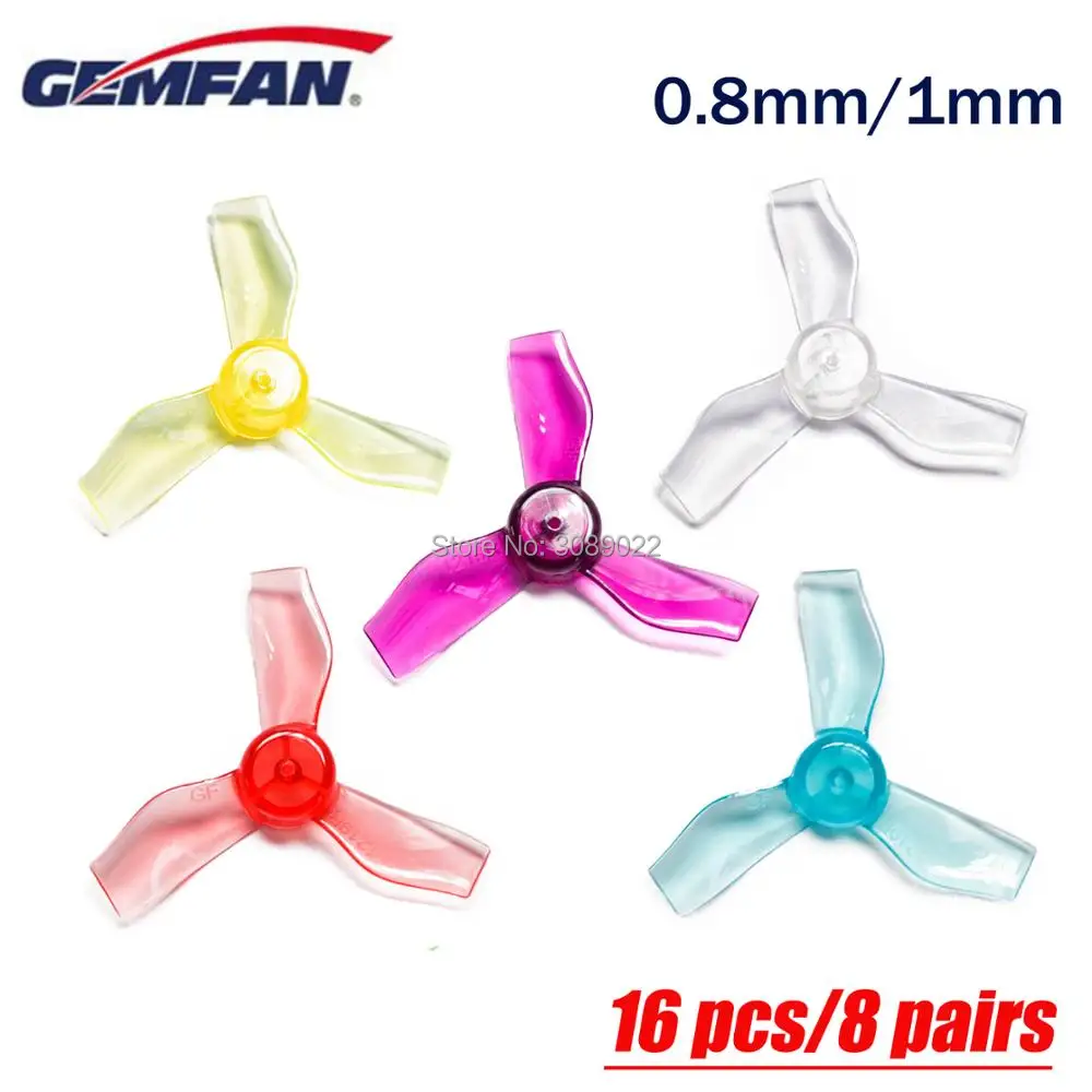 16 шт./8 пар GEMFAN 1219 3 Лопасти PC пропеллер 31 мм 0 8 мм/1 CW CCW бесщеточный двигатель FPV
