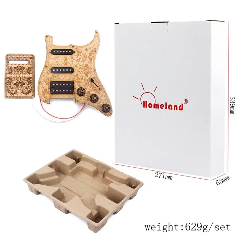 SSH Prewired загруженный Pickguard звукосниматели &quotхамбакер&quot деревянная накладка на