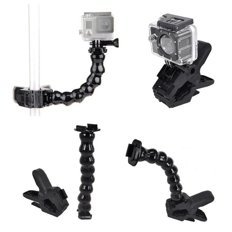 Гибкий зажим для крепления Jaws + 8 шарниров с регулируемой гусиной шеей Gopro Hero 4 hero