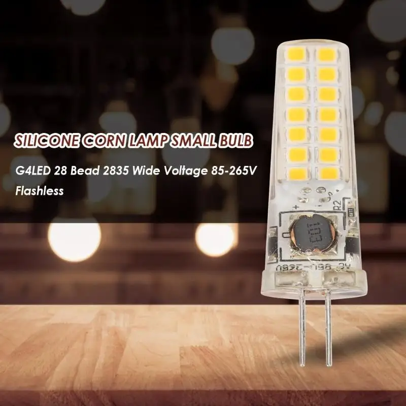 Alloet G4 28 SMD 2835 Светодиодный кукурузная осветительная лампочка без стробоскопа 5 Вт