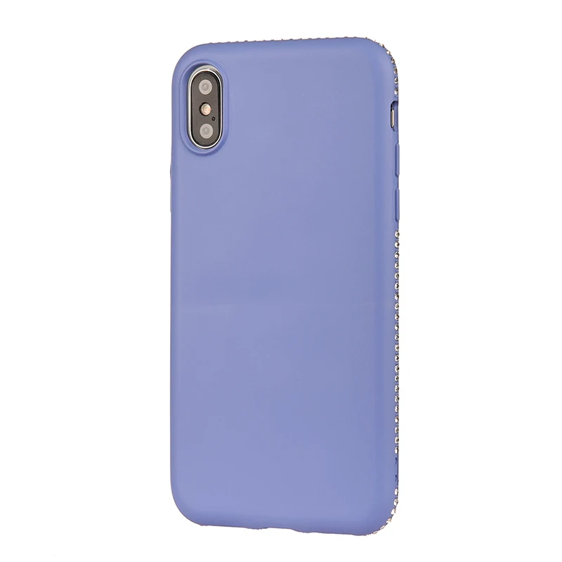 KKREFF For iPhone 8 Plus Case 6 6s 7 X XR XS Max Soft Silicone Edge Diamond Waterproof Back Cover |