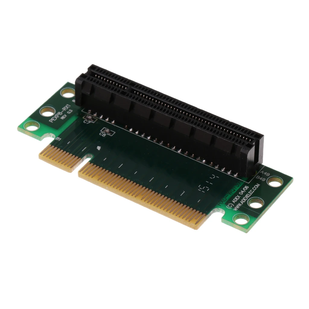 Адаптер PCI Express E 8X переходная карта под углом 90 для серверного корпуса 1U/2U|Платы