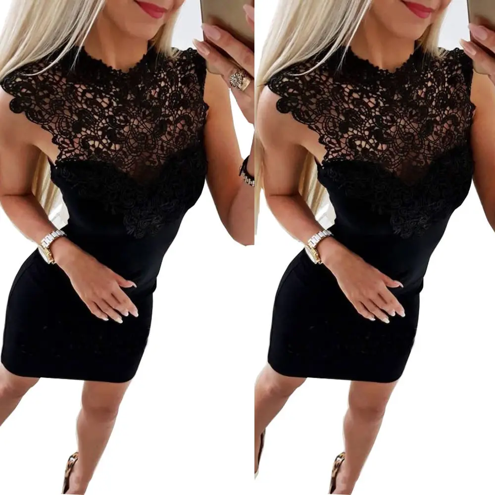 Новинка 2018 Брендовые женские сексуальные кружевные юбки-карандаш без рукавов