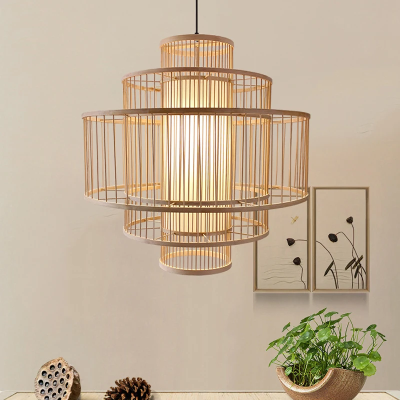 SETTEMBRE Мода бамбуковый фонарь светодиодный LED окрашены 110 V 240 подвесной