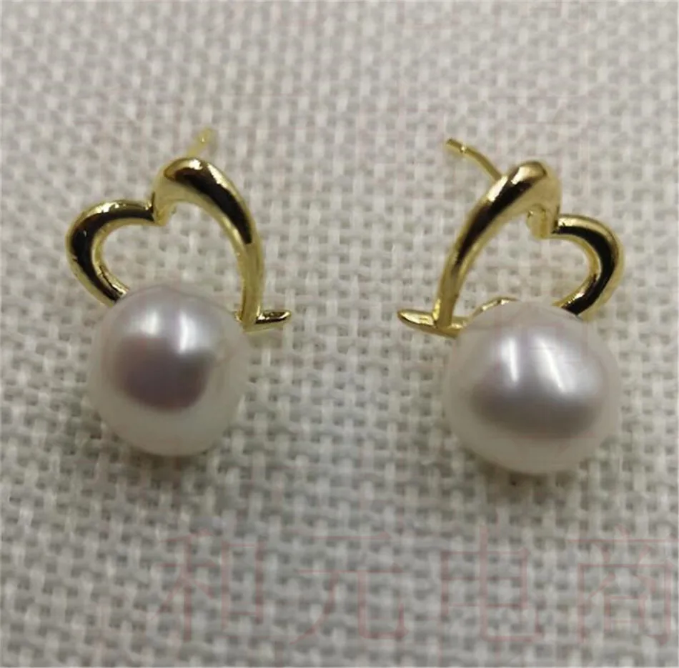 10-12MM HUGE baroque pearl earrings 2018 DIY new natural purple party violet Mesmerizing torus peacock green rust pink | Украшения и