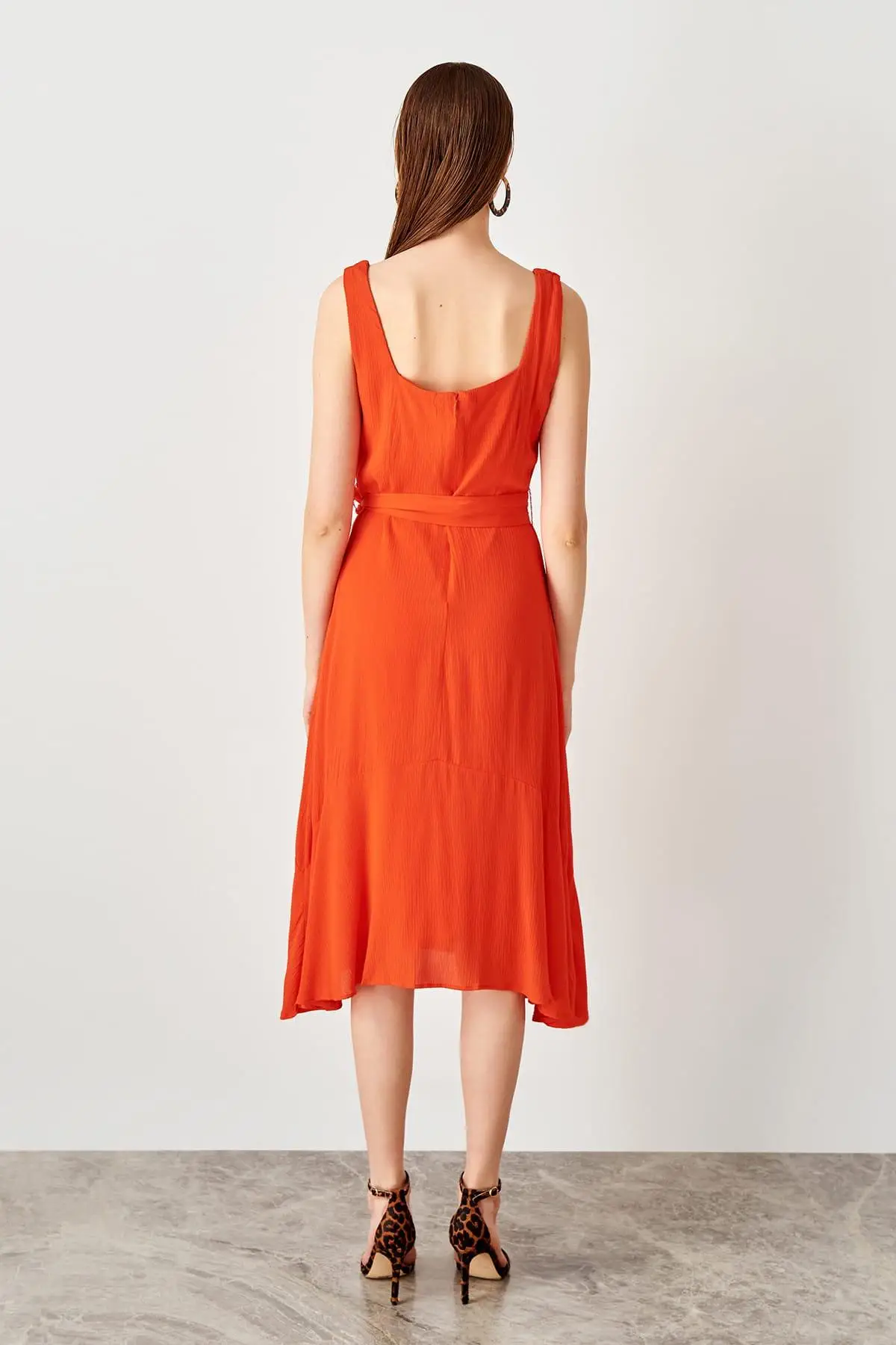 Trendyol платье с поясом TWOSS19IE0020|Женские платья| |