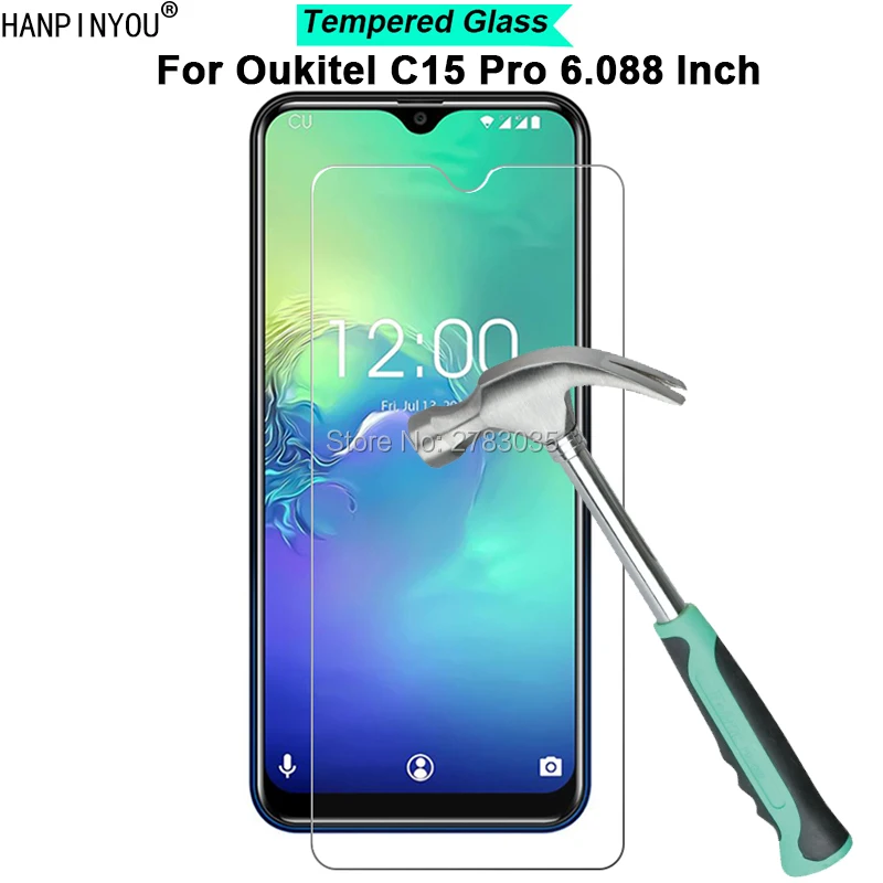 Для Oukitel C15 Pro 6 088 &quotновая твердость 9H 2.5D ультратонкая закаленная искусственная