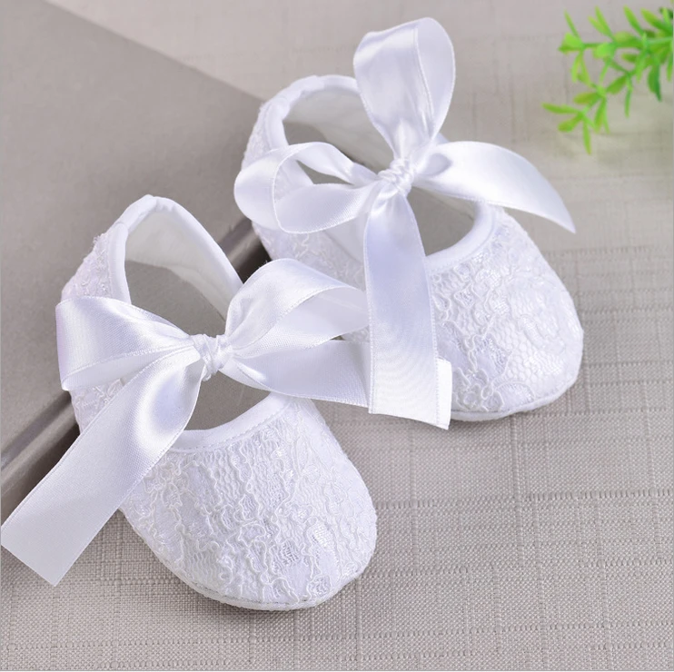 

Cute Lace Flower Newborn Baby Girl Crib Shoes Princess Lace Floral Soft Sole Sneaker Prewalker Riband Bandage Sweet Shoes