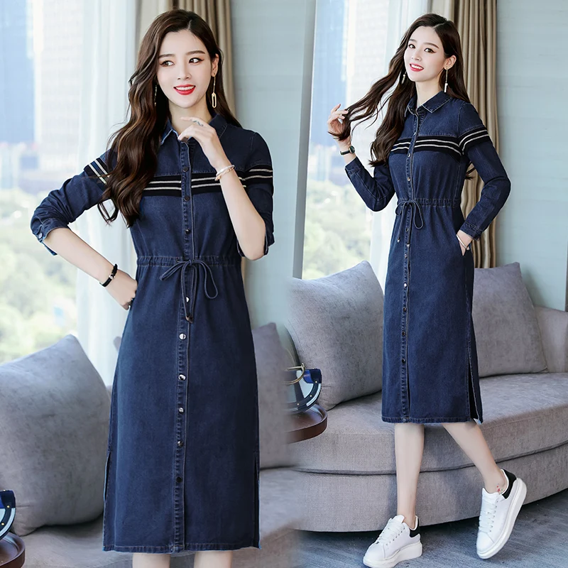 

Женское винтажное облегающее джинсовое платье spirng, длинное джинсовое платье выше колена, 2019