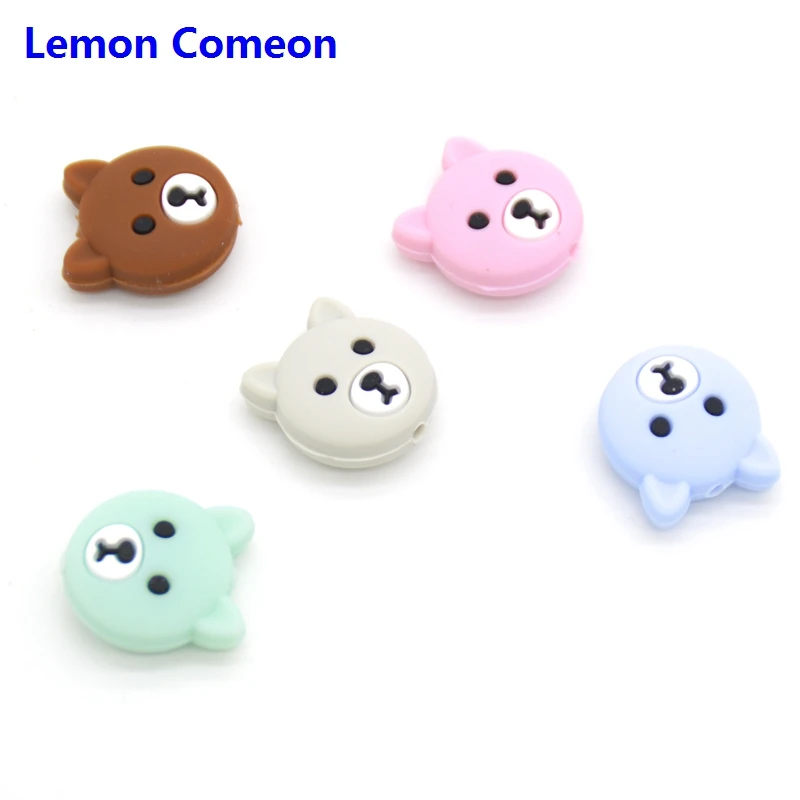 Мини прорезыватель для зубов Lemon Comeon 5 шт. силиконовые шарики в виде медведя без